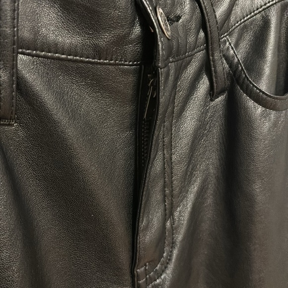 Hollister faux leather high rise flare pants. - Picture 4 of 9